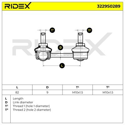 Stabilisator Stange RIDEX 3229S0289 3229S0289 - foto 6