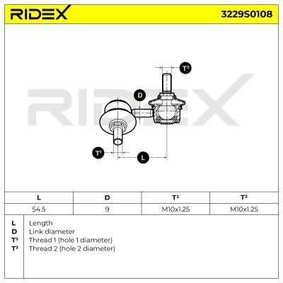 Stabilisator Stange RIDEX 3229S0108 3229S0108 - foto 7