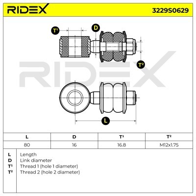 Stabilisator Stange RIDEX 3229S0629 3229S0629 - foto 7