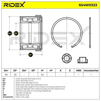 Radlager RIDEX 654W0323 654W0323 - foto 5