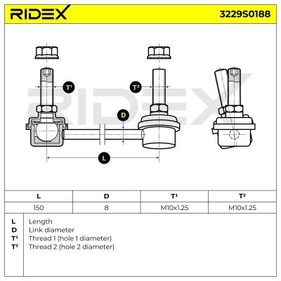 Stabilisator Stange RIDEX 3229S0188 3229S0188 - foto 5