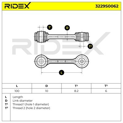 Stabilisator Stange RIDEX 3229S0062 3229S0062 - foto 5