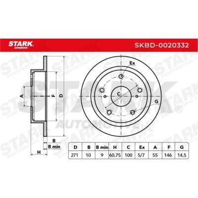 Bremsscheibe Stark SKBD-0020332 SKBD-0020332 - foto 4
