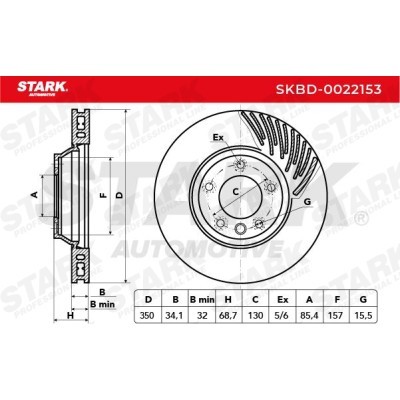 Bremsscheibe Stark SKBD-0022153 SKBD-0022153 - foto 7