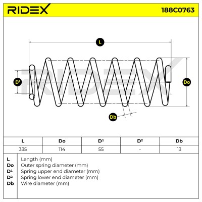 Fahrwerksfeder RIDEX 188C0763 188C0763 - foto 5