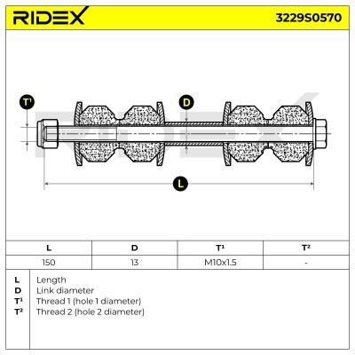 Stabilisator Stange RIDEX 3229S0570 3229S0570 - foto 5