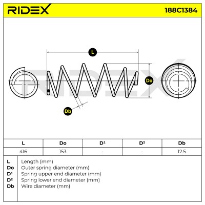 Fahrwerksfeder RIDEX 188C1384 188C1384 - foto 5