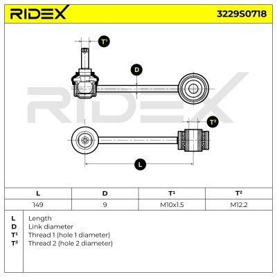 Stabilisator Stange RIDEX 3229S0718 3229S0718 - foto 5