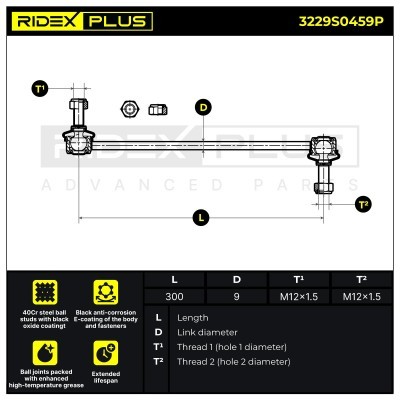 Stabilisator Stange RIDEX 3229S0459P 3229S0459P - foto 8