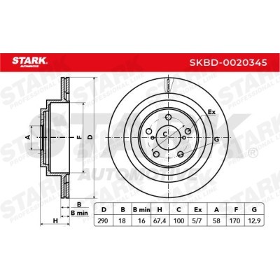 Bremsscheibe Stark SKBD-0020345 SKBD-0020345 - foto 4