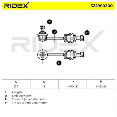Stabilisator Stange RIDEX 3229S0200 3229S0200 - foto 5