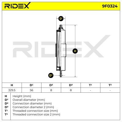 Kraftstofffilter RIDEX 9F0324 9F0324 - foto 6