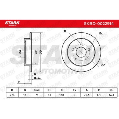 Bremsscheibe Stark SKBD-0022914 SKBD-0022914 - foto 7