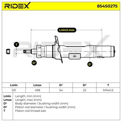 Stoßdämpfer RIDEX 854S0275 854S0275 - foto 4