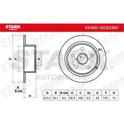 Bremsscheibe Stark SKBD-0020361 SKBD-0020361 - foto 5