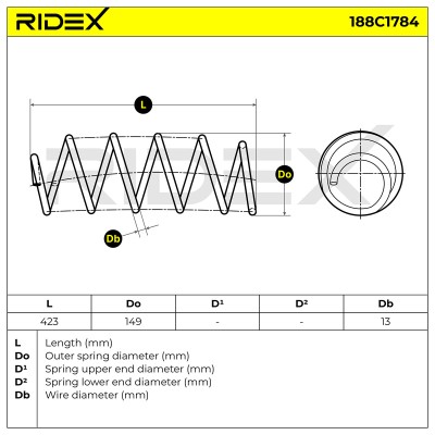 Fahrwerksfeder RIDEX 188C1784 188C1784 - foto 4