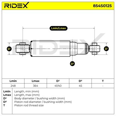 Stoßdämpfer RIDEX 854S0125 854S0125 - foto 8