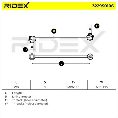 Stabilisator Stange RIDEX 3229S0106 3229S0106 - foto 3