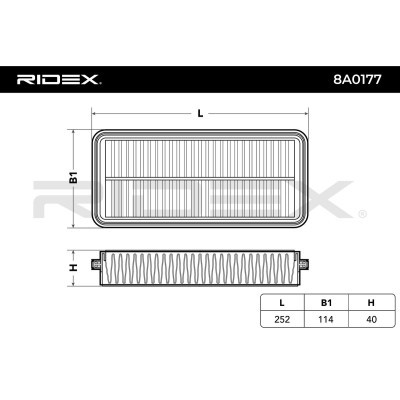 Luftfilter RIDEX 8A0177 8A0177 - foto 6