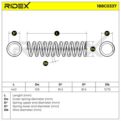 Fahrwerksfeder RIDEX 188C0337 188C0337 - foto 5