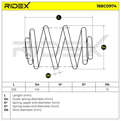 Fahrwerksfeder RIDEX 188C0974 188C0974 - foto 5