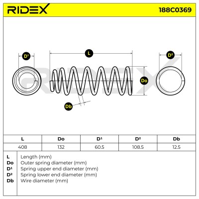 Fahrwerksfeder RIDEX 188C0369 188C0369 - foto 5