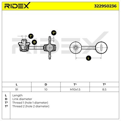 Stabilisator Stange RIDEX 3229S0236 3229S0236 - foto 6