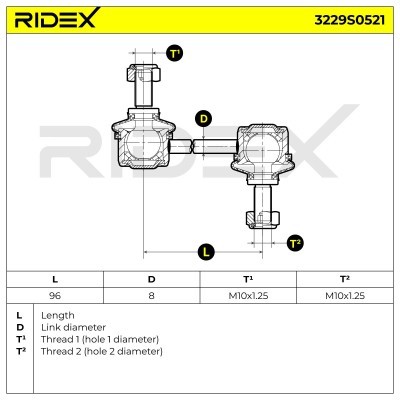 Stabilisator Stange RIDEX 3229S0521 3229S0521 - foto 5