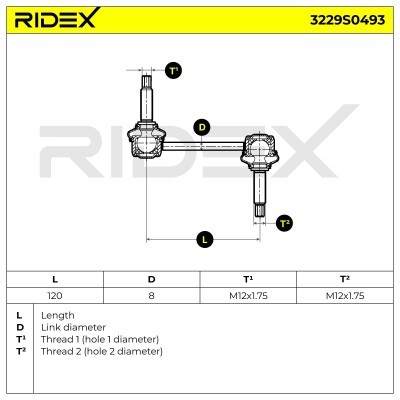 Stabilisator Stange RIDEX 3229S0493 3229S0493 - foto 6