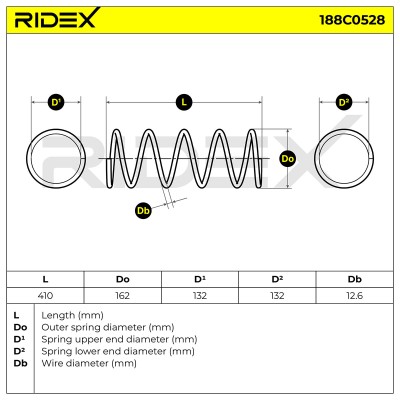 Fahrwerksfeder RIDEX 188C0528 188C0528 - foto 6