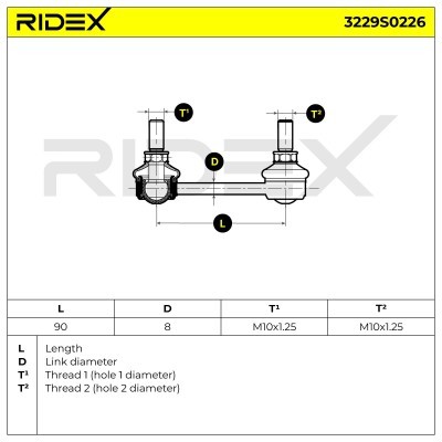 Stabilisator Stange RIDEX 3229S0226 3229S0226 - foto 6