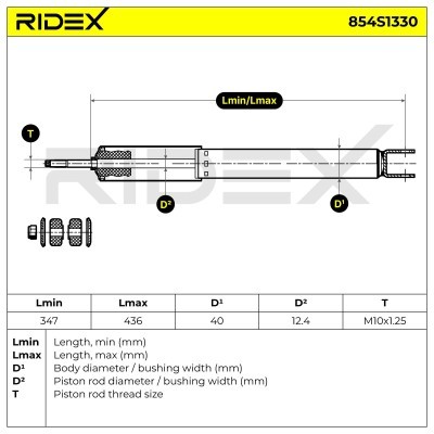 Stoßdämpfer RIDEX 854S1330 854S1330 - foto 5