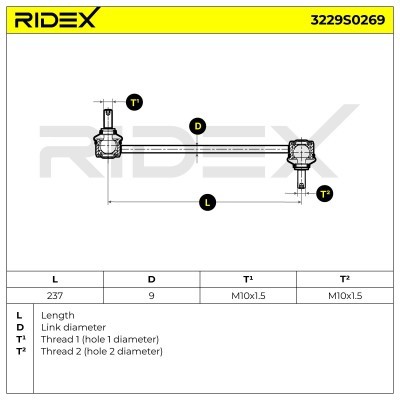 Stabilisator Stange RIDEX 3229S0269 3229S0269 - foto 5