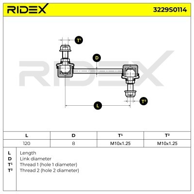 Stabilisator Stange RIDEX 3229S0114 3229S0114 - foto 7