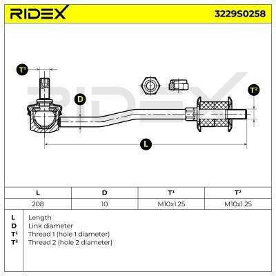 Stabilisator Stange RIDEX 3229S0258 3229S0258 - foto 6