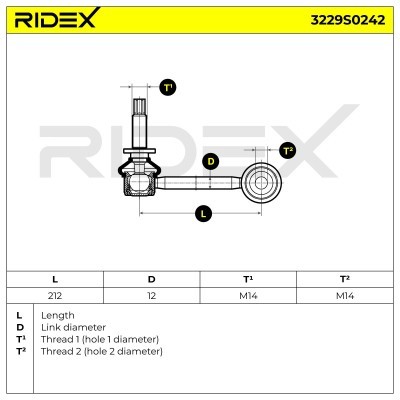 Stabilisator Stange RIDEX 3229S0242 3229S0242 - foto 5