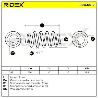 Fahrwerksfeder RIDEX 188C0512 188C0512 - foto 5