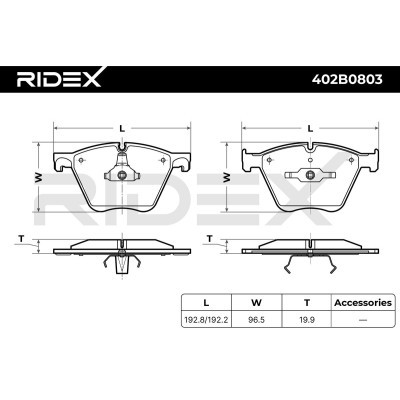 Bremsbeläge Satz RIDEX 402B0803 402B0803 - foto 5