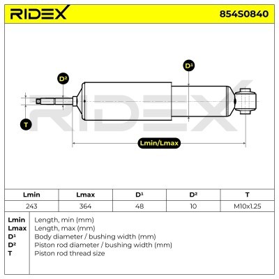 Stoßdämpfer RIDEX 854S0840 854S0840 - foto 10