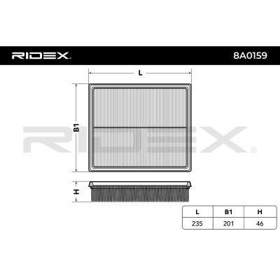 Luftfilter RIDEX 8A0159 8A0159 - foto 6