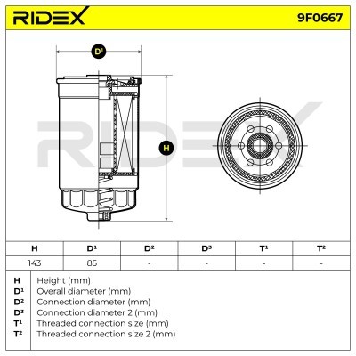 Kraftstofffilter RIDEX 9F0667 9F0667 - foto 6