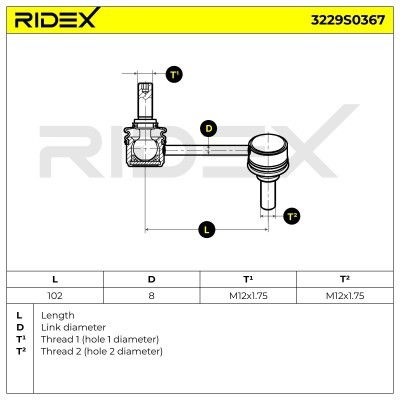 Stabilisator Stange RIDEX 3229S0367 3229S0367 - foto 7