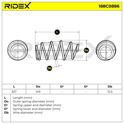 Fahrwerksfeder RIDEX 188C0886 188C0886 - foto 4