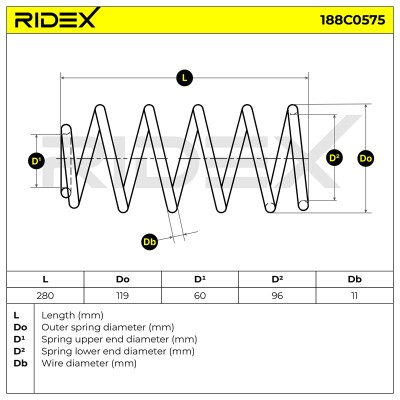 Fahrwerksfeder RIDEX 188C0575 188C0575 - foto 6