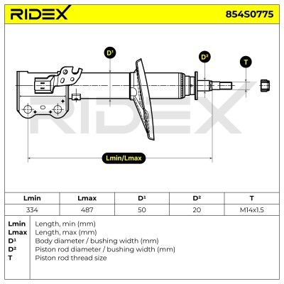 Stoßdämpfer RIDEX 854S0775 854S0775 - foto 6