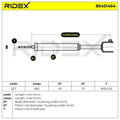 Stoßdämpfer RIDEX 854S1464 854S1464 - foto 6