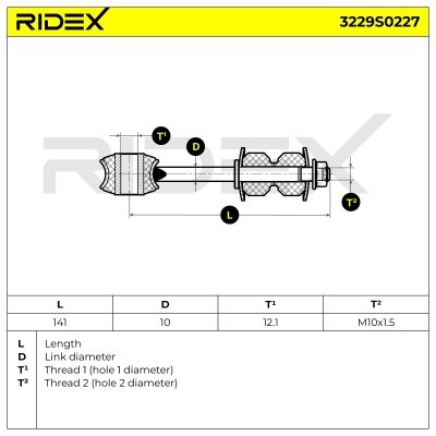 Stabilisator Stange RIDEX 3229S0227 3229S0227 - foto 5