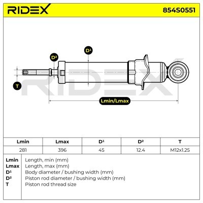 Stoßdämpfer RIDEX 854S0551 854S0551 - foto 7
