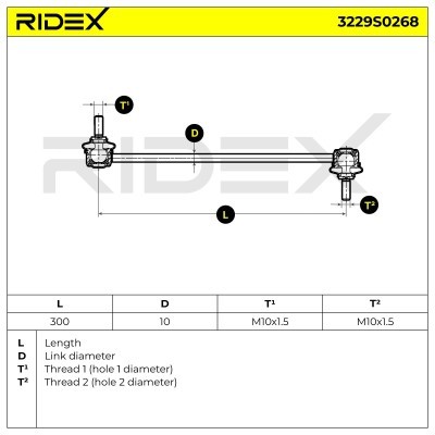 Stabilisator Stange RIDEX 3229S0268 3229S0268 - foto 6
