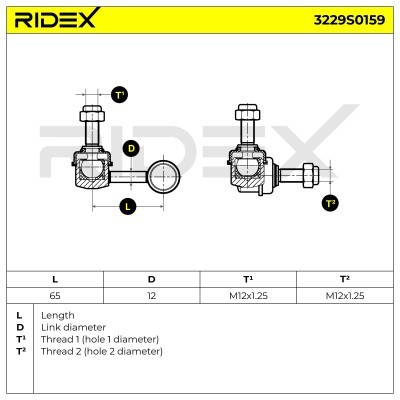 Stabilisator Stange RIDEX 3229S0159 3229S0159 - foto 6